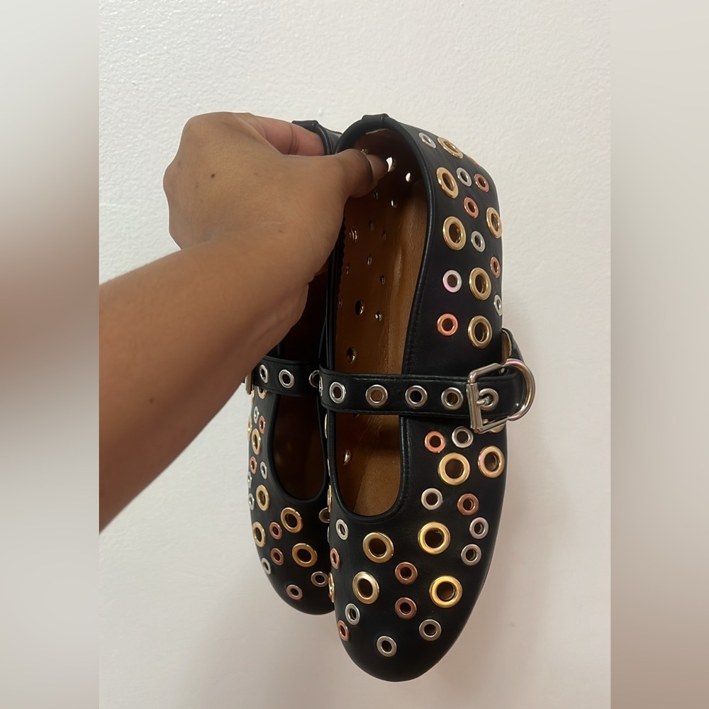 Black Studded Women's Shoes